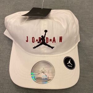 New! Youth Nike Air Jordan Jumpman Cap Hat White Red Adjustable Velcro Closure